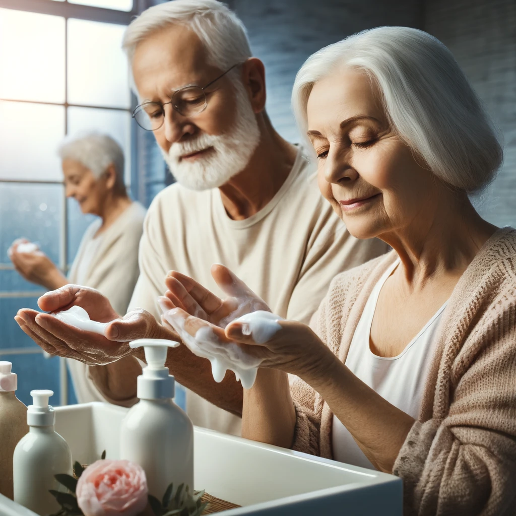 Gentle Cleansing
For seniors, gentle cleansing is key to maintaining skin health. Choose mild, hydrating cleansers that do not strip the skin of its natural oils.
