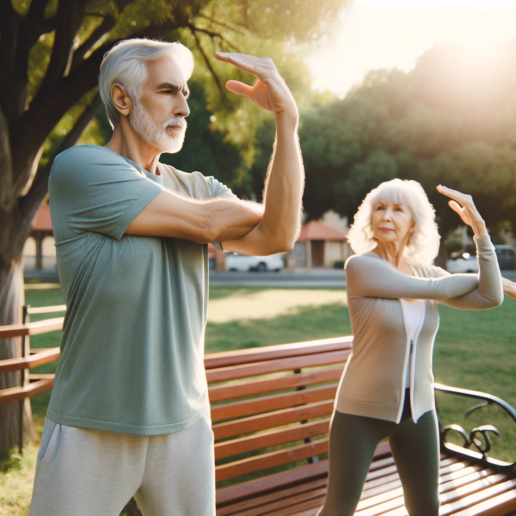 Arm circles involve rotating your arms in large circles, which can be done in both forward and backward directions. This simple exercise increases blood flow to the shoulder joints and upper body while also raising your heart rate slightly, making it an excellent warm-up or cool-down activity.
