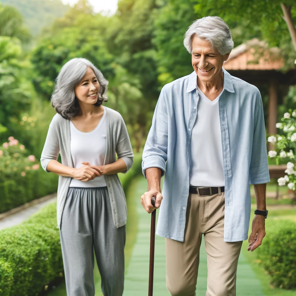 Walking is a fundamental exercise that offers numerous health benefits, especially for seniors. It can be as simple as pacing back and forth in a hallway or walking in place in your living room. 