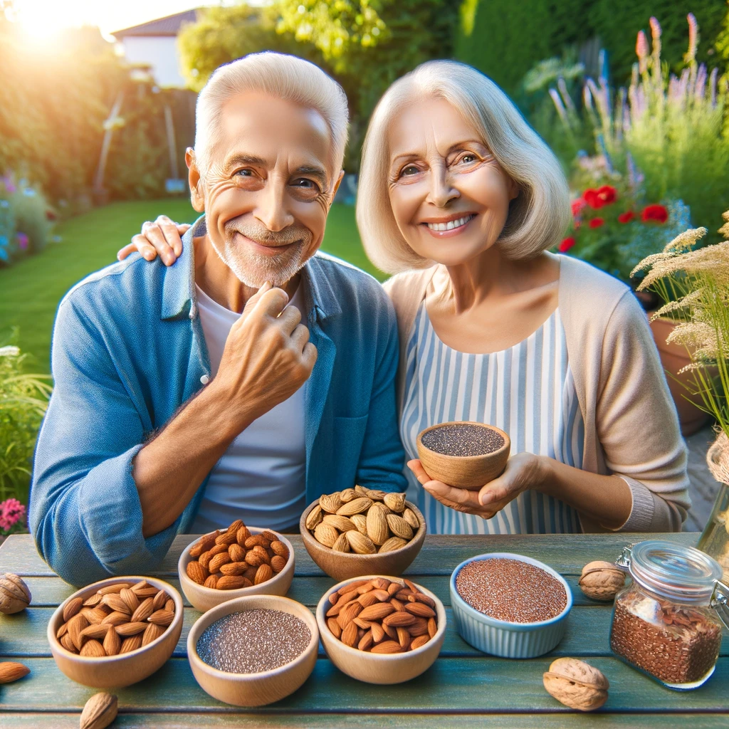 Nuts and seeds are compact powerhouses of energy and nutrients, making them ideal snacks for seniors. Almonds, walnuts, flaxseeds, and chia seeds, for instance, provide healthy fats, proteins, and fibers that can enhance heart health and reduce blood sugar fluctuations.