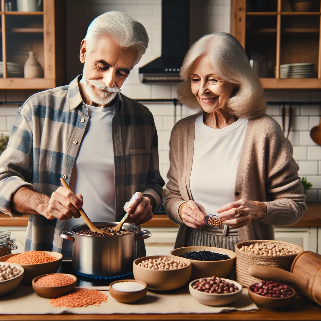 Beans and legumes, including lentils, chickpeas, and black beans, are crucial for seniors not only for their high protein content but also for their fiber and B-vitamins, which play a vital role in energy production and overall health.