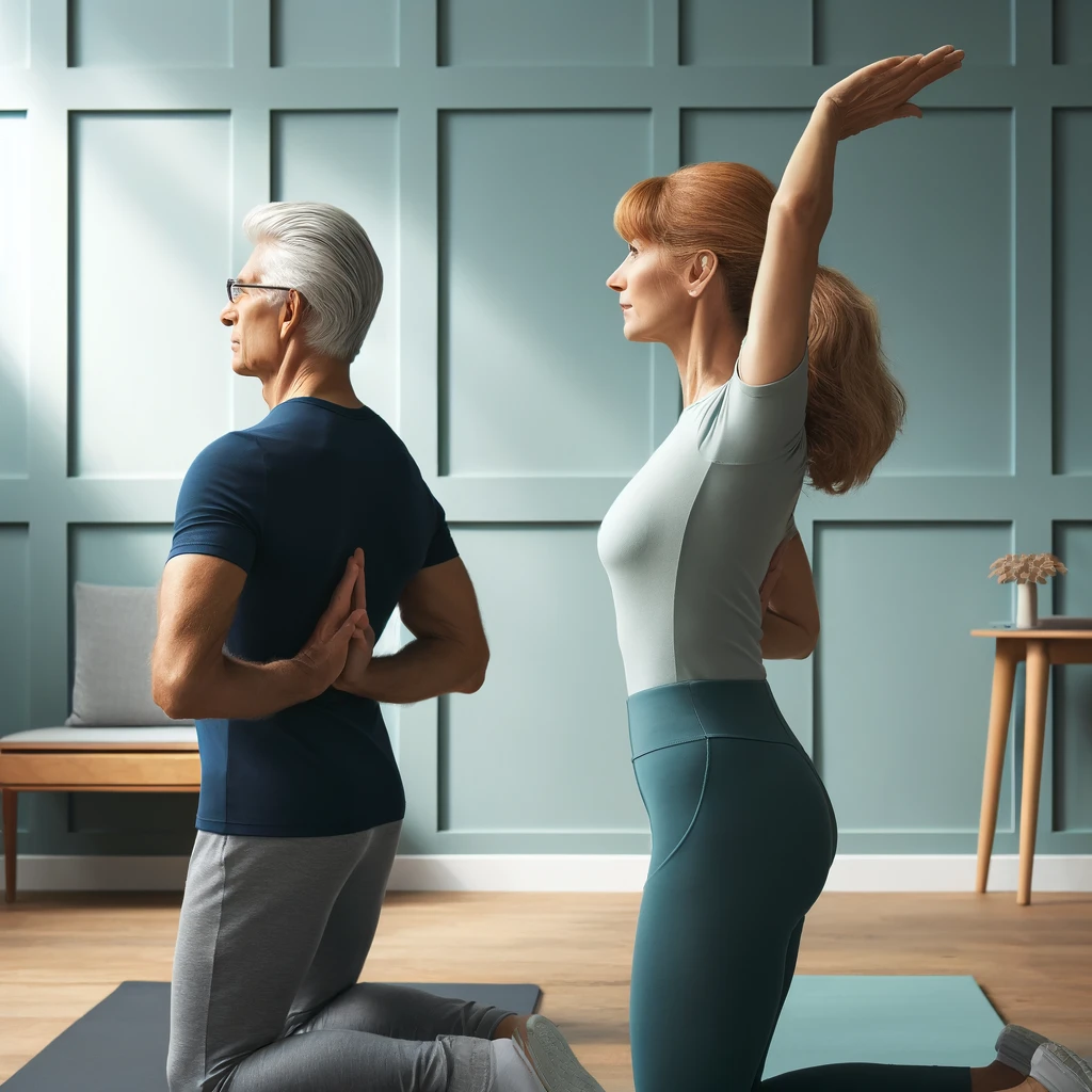 Wall angels work the shoulders, upper back, and neck muscles, promoting mobility and proper alignment of the spine. This exercise is particularly effective for seniors with stiffness or decreased mobility in their upper body.
