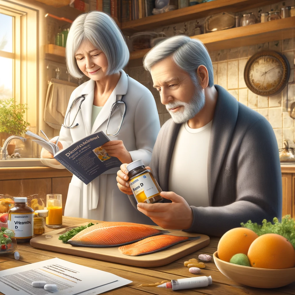  Seniors should include foods high in vitamin D in their diets. These include fatty fish like salmon and mackerel, fish liver oils, and fortified foods like milk, cereal, and orange juice.
