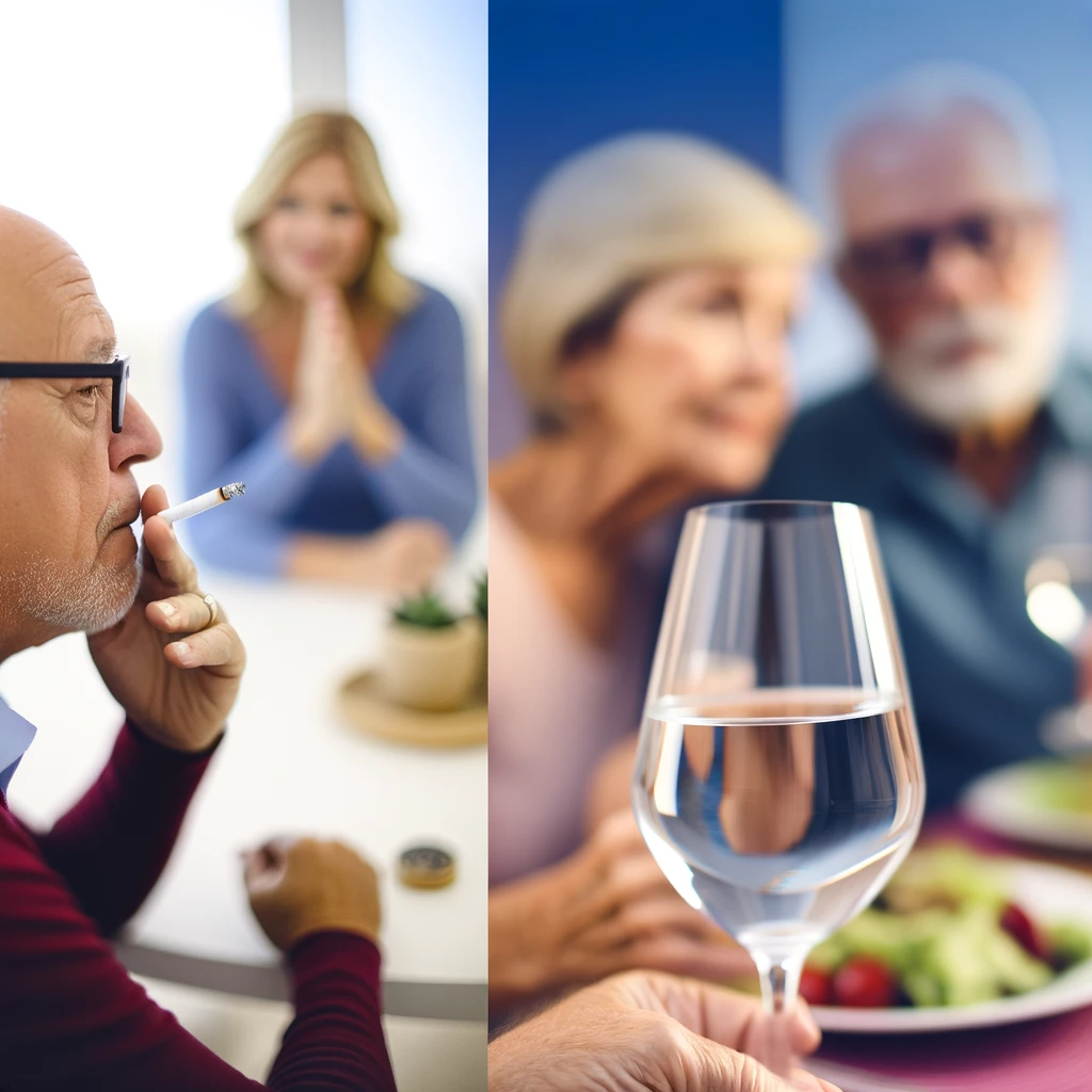 Smoking and excessive alcohol consumption can both have detrimental effects on brain health.