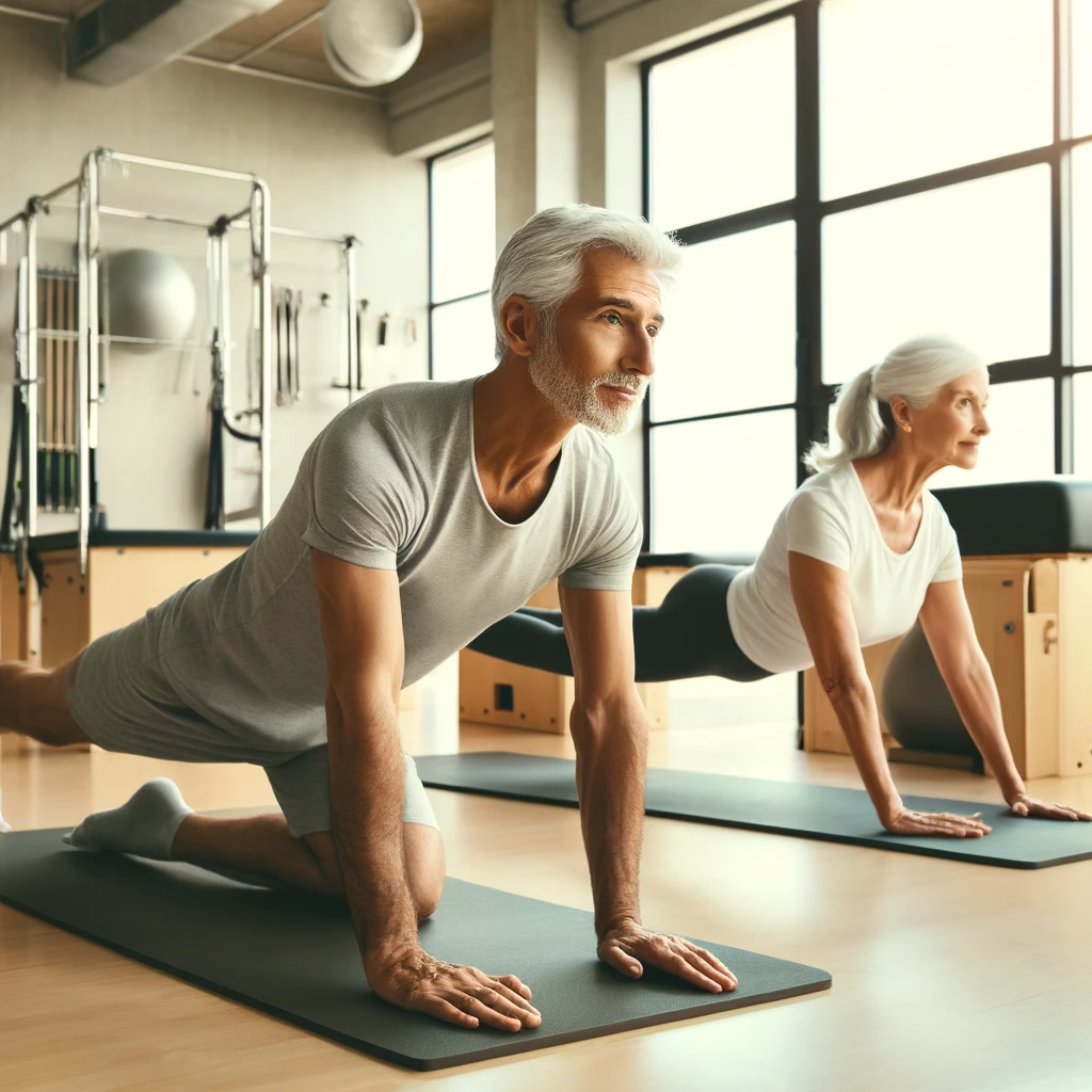 Pilates focuses on core strength, balance, and flexibility, offering tailored benefits for seniors aiming to improve both physical and cognitive functions.